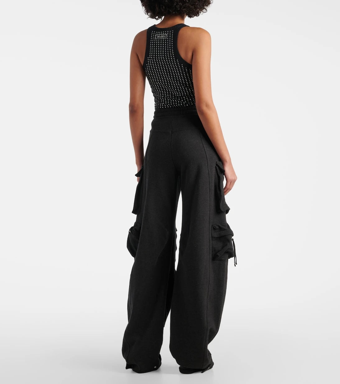 The Attico - Cotton fleece cargo pants