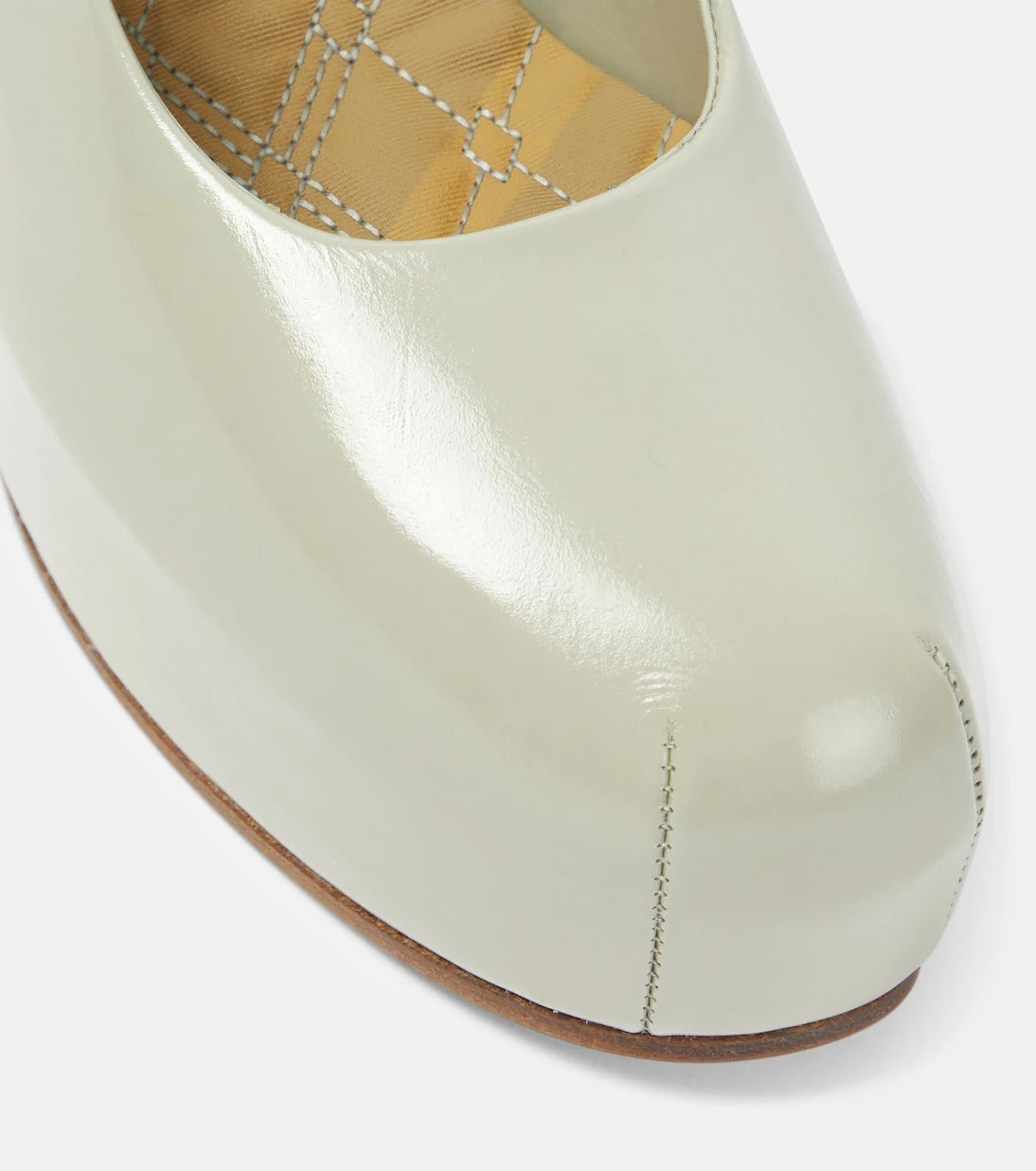 Burberry - 130 leather platform pumps