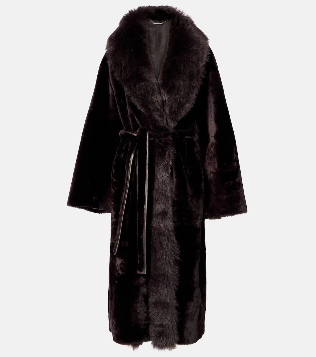 Nour Hammour - Isadora reversible shearling wrap coat