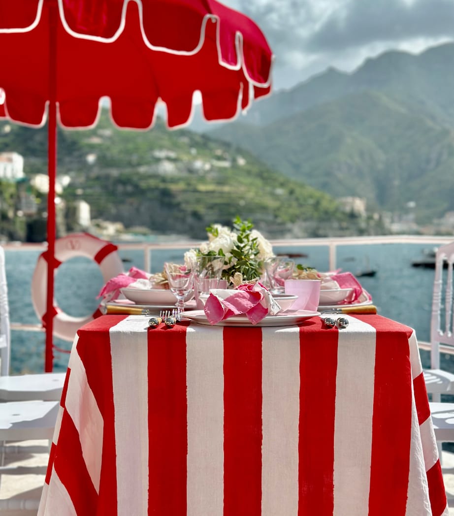 Summerill & Bishop Linen Stripe Tablecloth (165cm x 380cm)