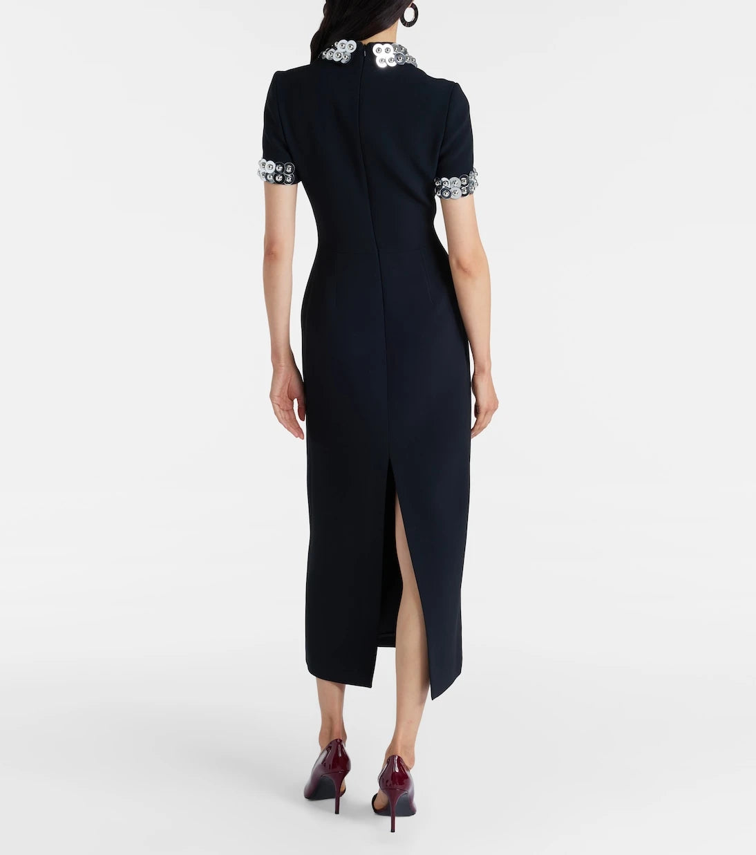 David Koma - Embellished cady midi dress
