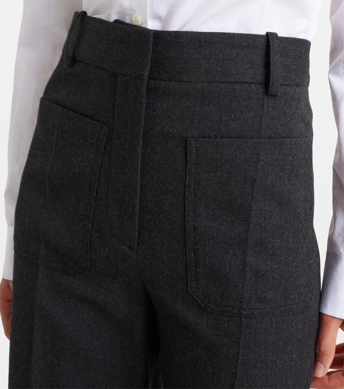 Victoria Beckham - Alina virgin wool flared pants