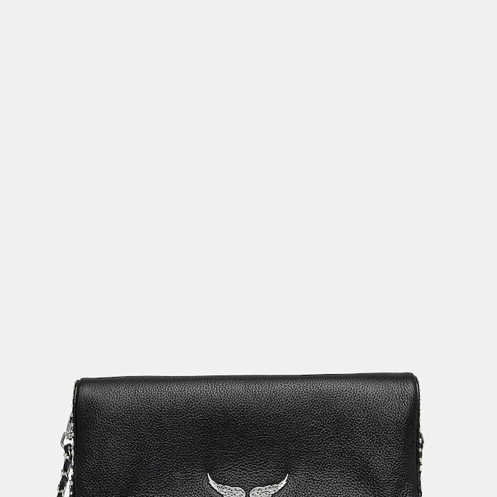 Кожена чанта ZADIG&VOLTAIRE ROCK GRAINED LEATHER   STUDS