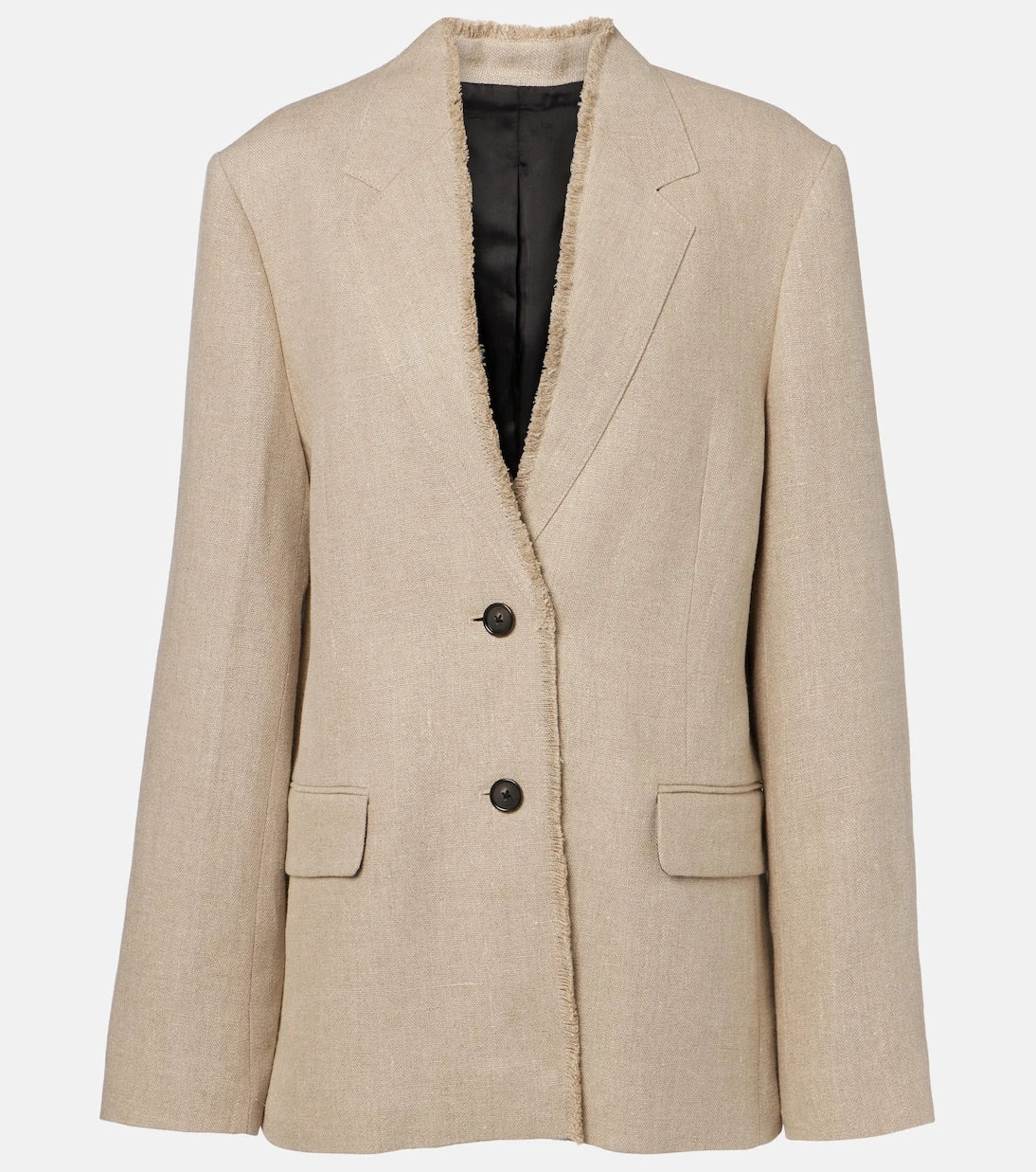 Toteme - Frayed linen blazer