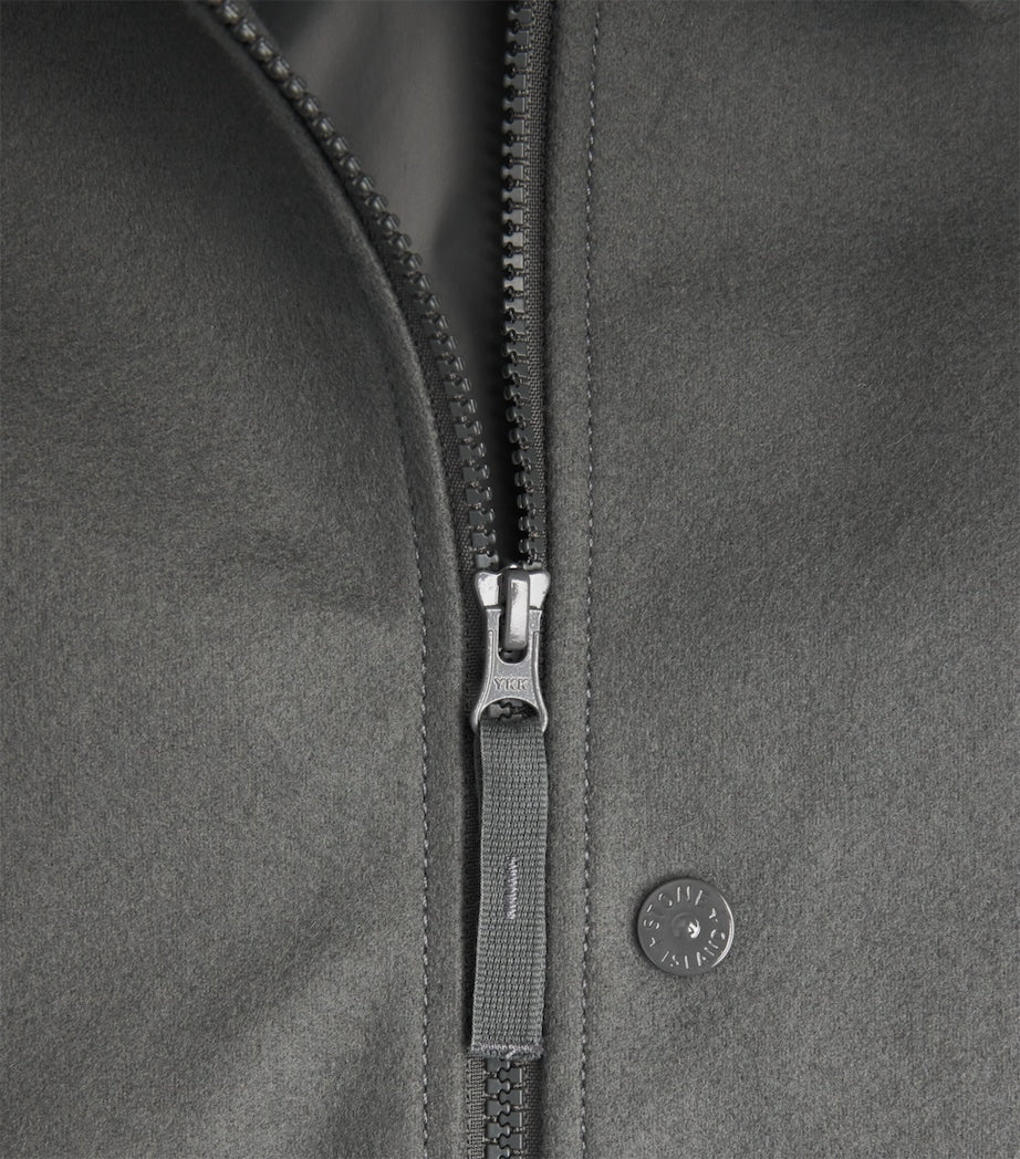 Stone Island Grey Wool-Blend Jacket