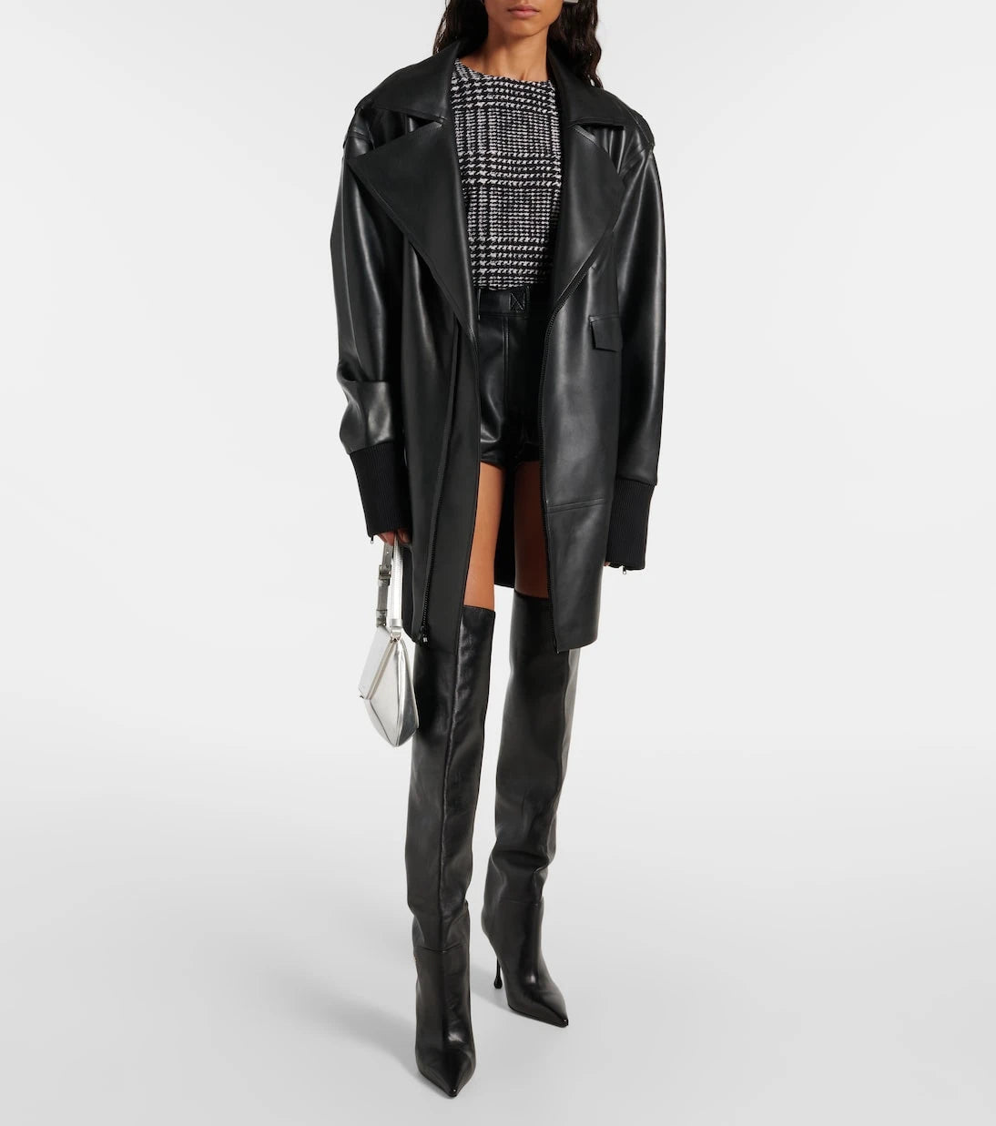 Norma Kamali - Oversized faux leather jacket