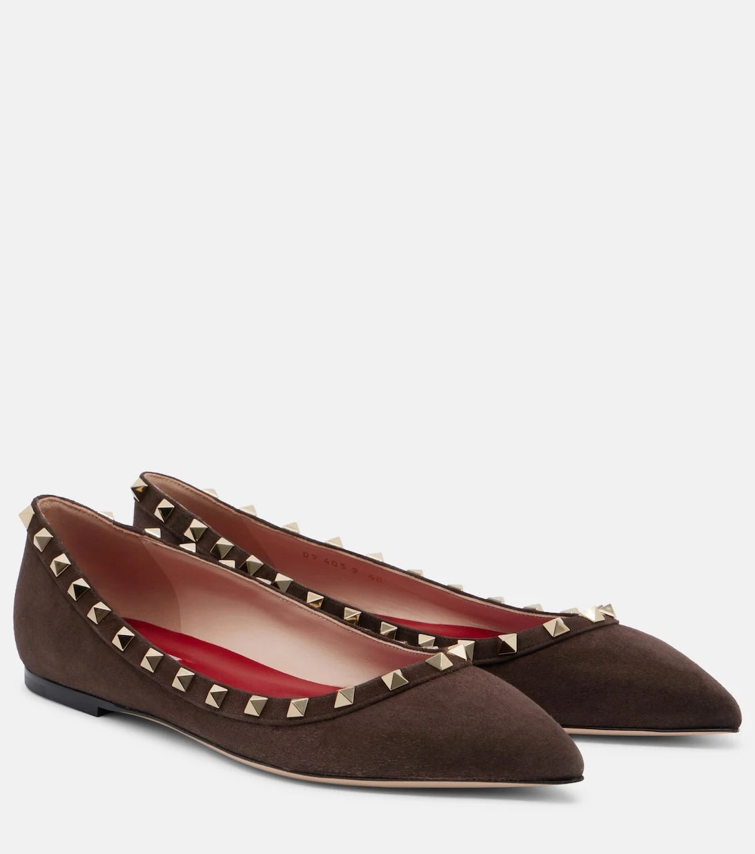Valentino Garavani - Rockstud suede ballet flats