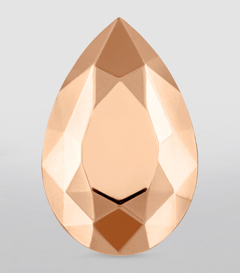 Faceted Pear Threaded Stud Earring (7.5mm)