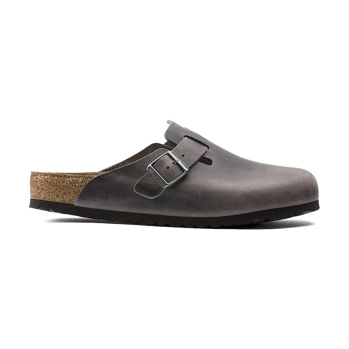Birkenstock чехли сабо мъжки от кожа Boston