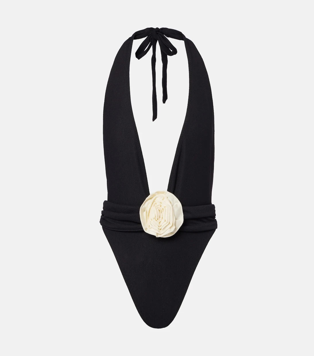Same - Rose V floral-appliqué swimsuit