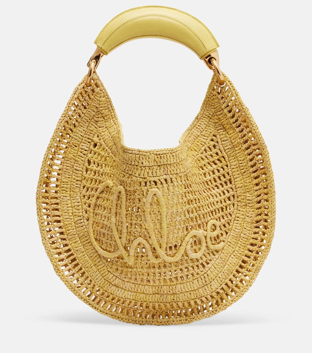 Chloé - Summer Banana raffia shoulder bag