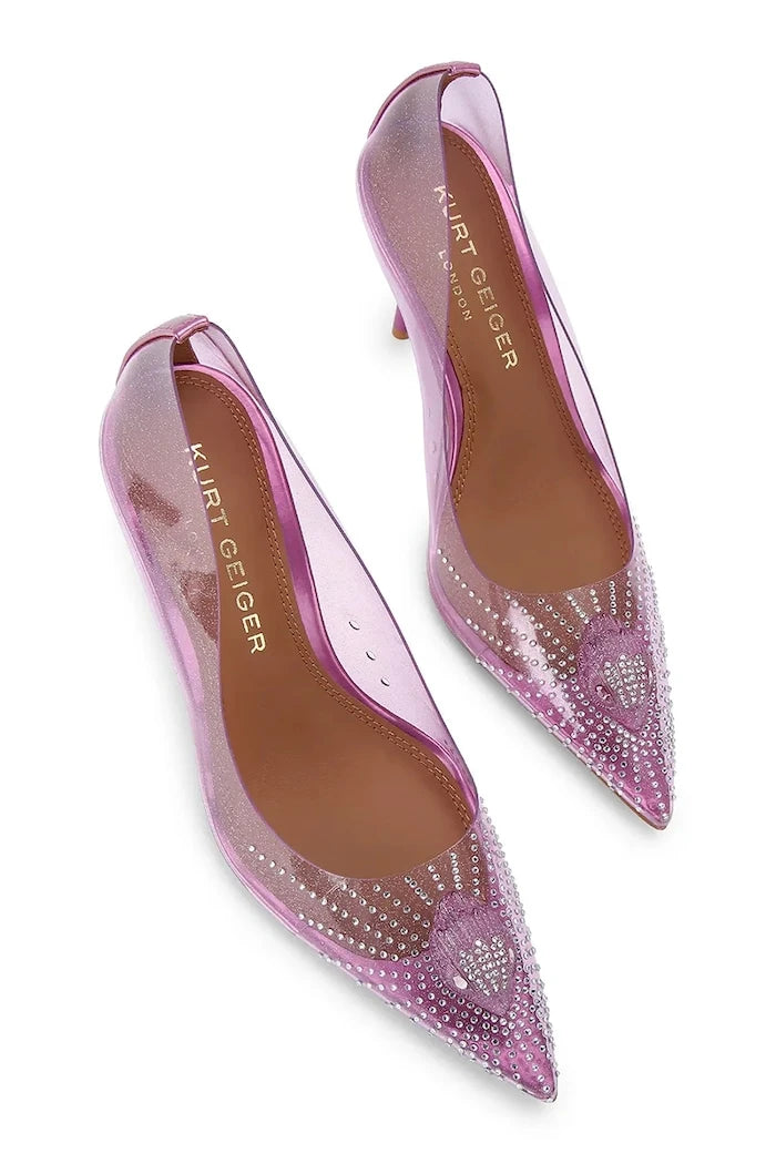 Kurt Geiger London обувки с ток Eagle Vinyl Court Viola