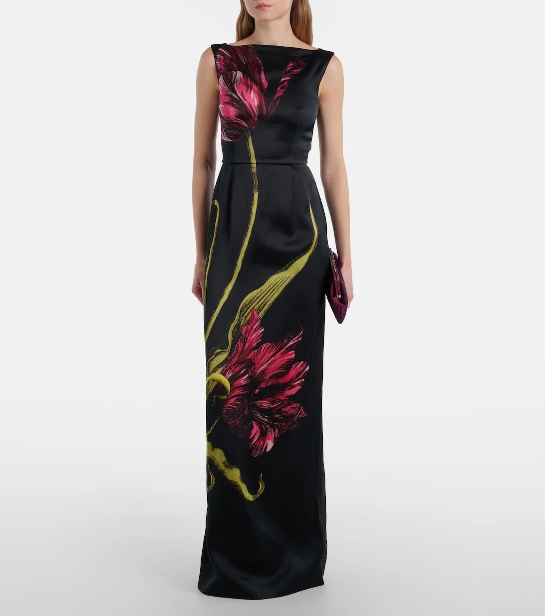 Erdem - Floral duchess satin gown