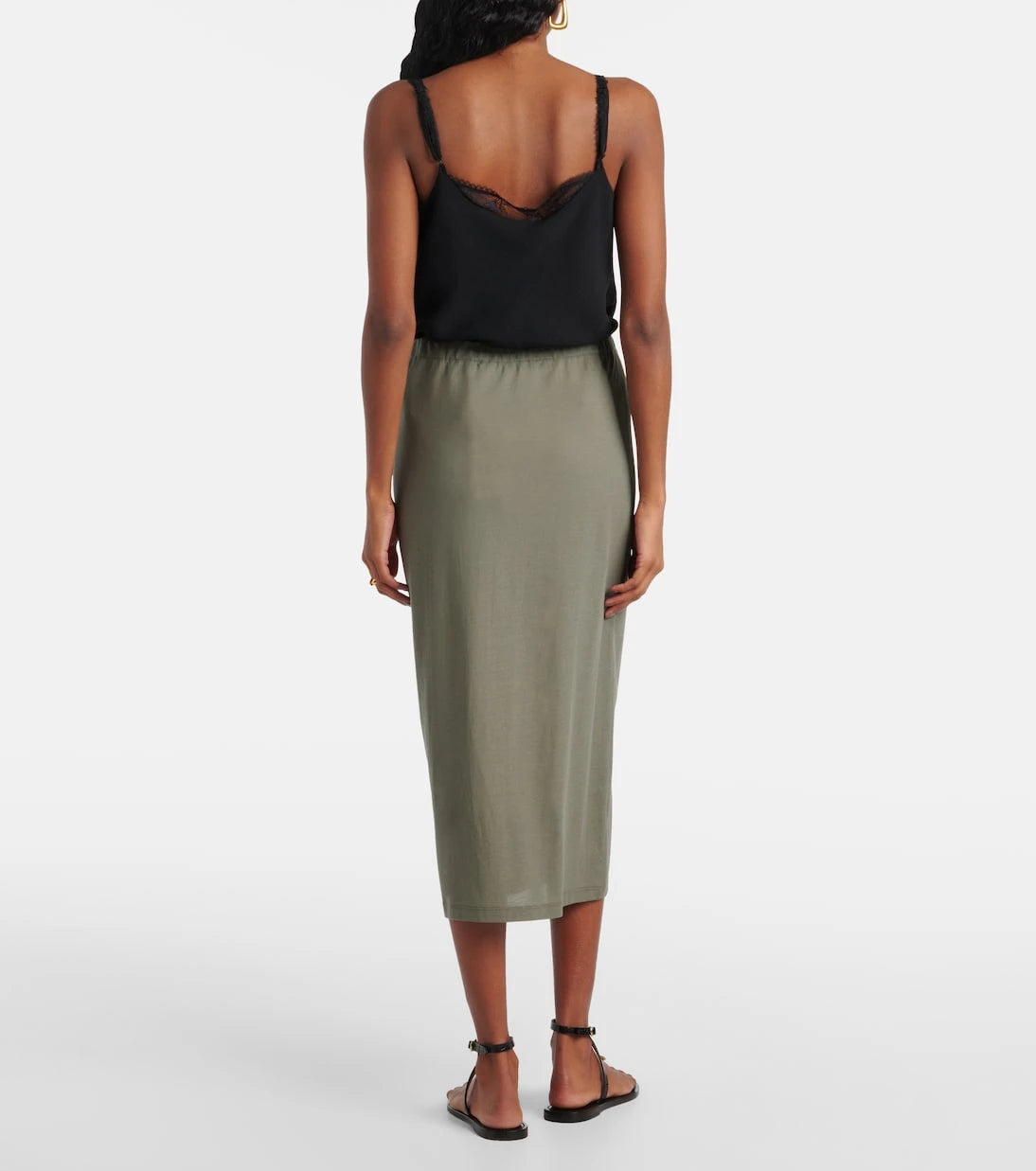 Vince - Cotton midi skirt