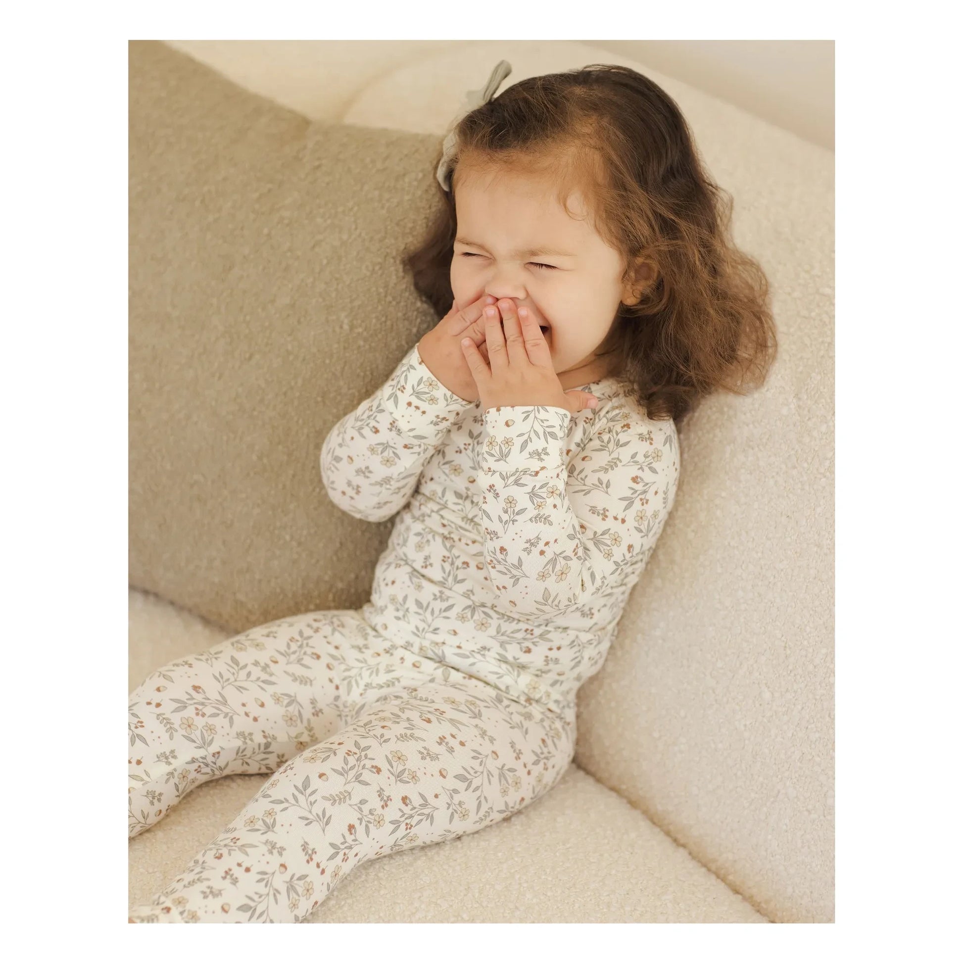 Quincy Mae - Bamboo floral pyjamas | Ivory