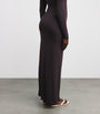 Skims Burgundy Sheer Modal Maxi Skirt