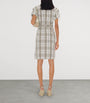 Burberry Ivory Cotton Check Mini Shirt Dress