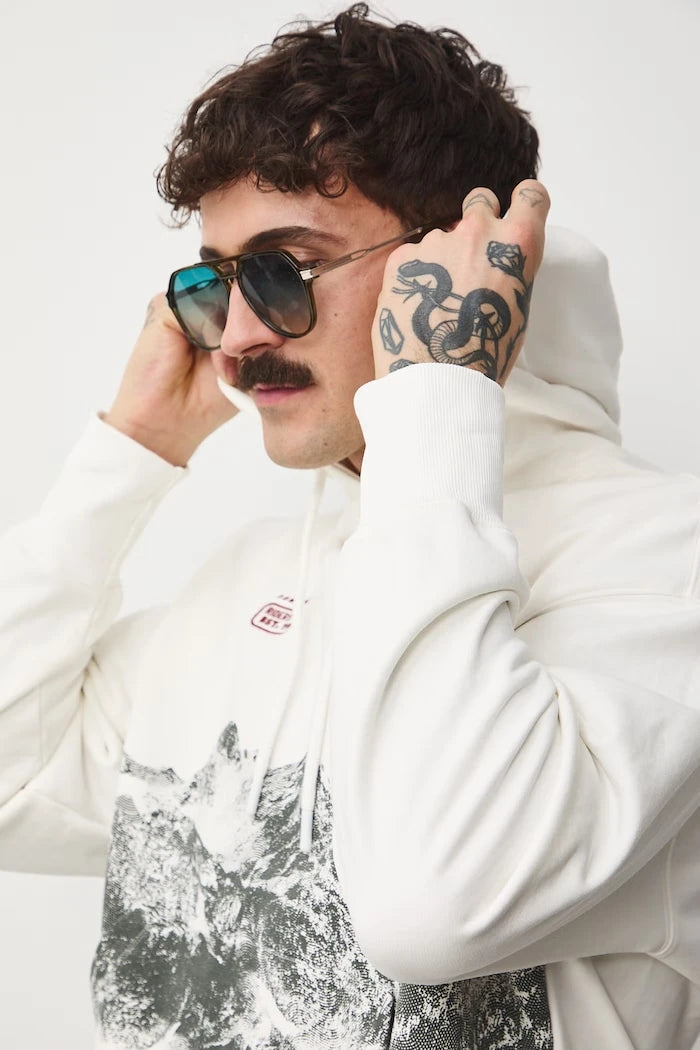 Medicine kapüşonlu erkek pamuklu sweatshirt