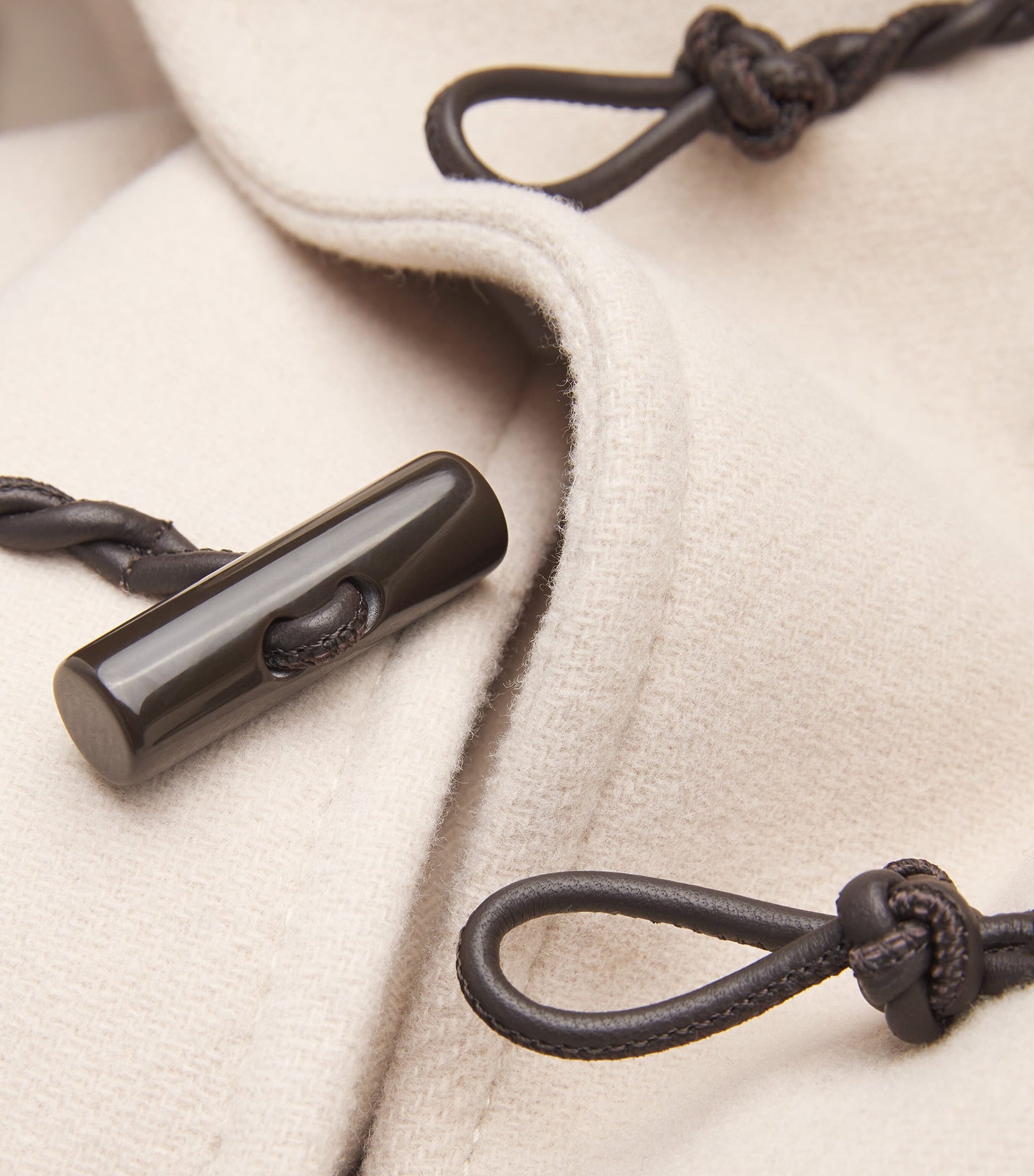 MAX&Co. White Wool-Blend Duffle Coat