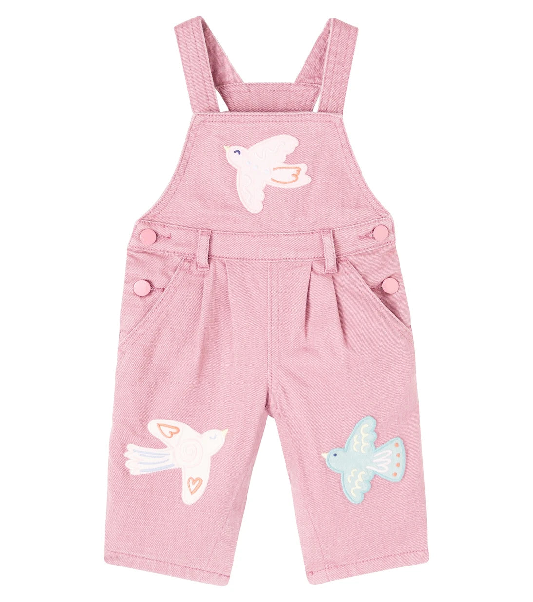 Stella McCartney Kids - Baby embroidered denim overalls
