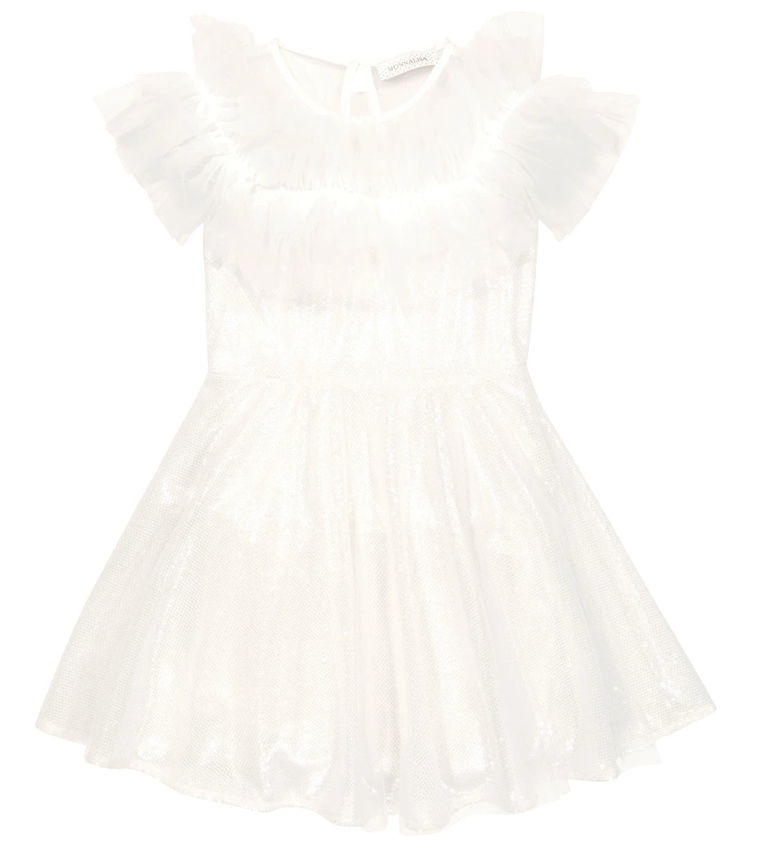 Monnalisa - Sequined ruffle dress