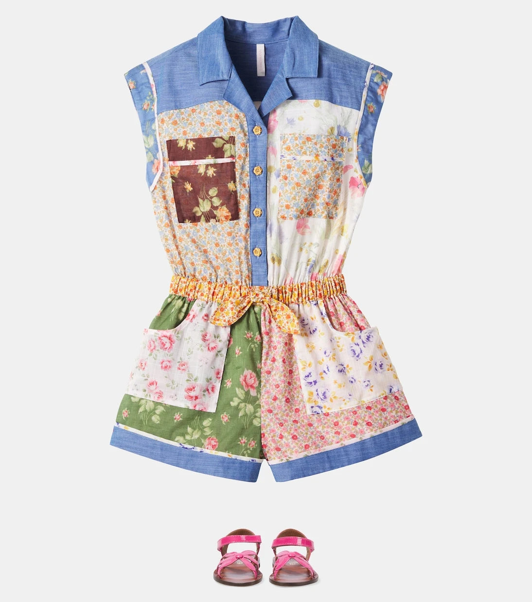 Zimmermann Kids - Lucky floral cotton playsuit