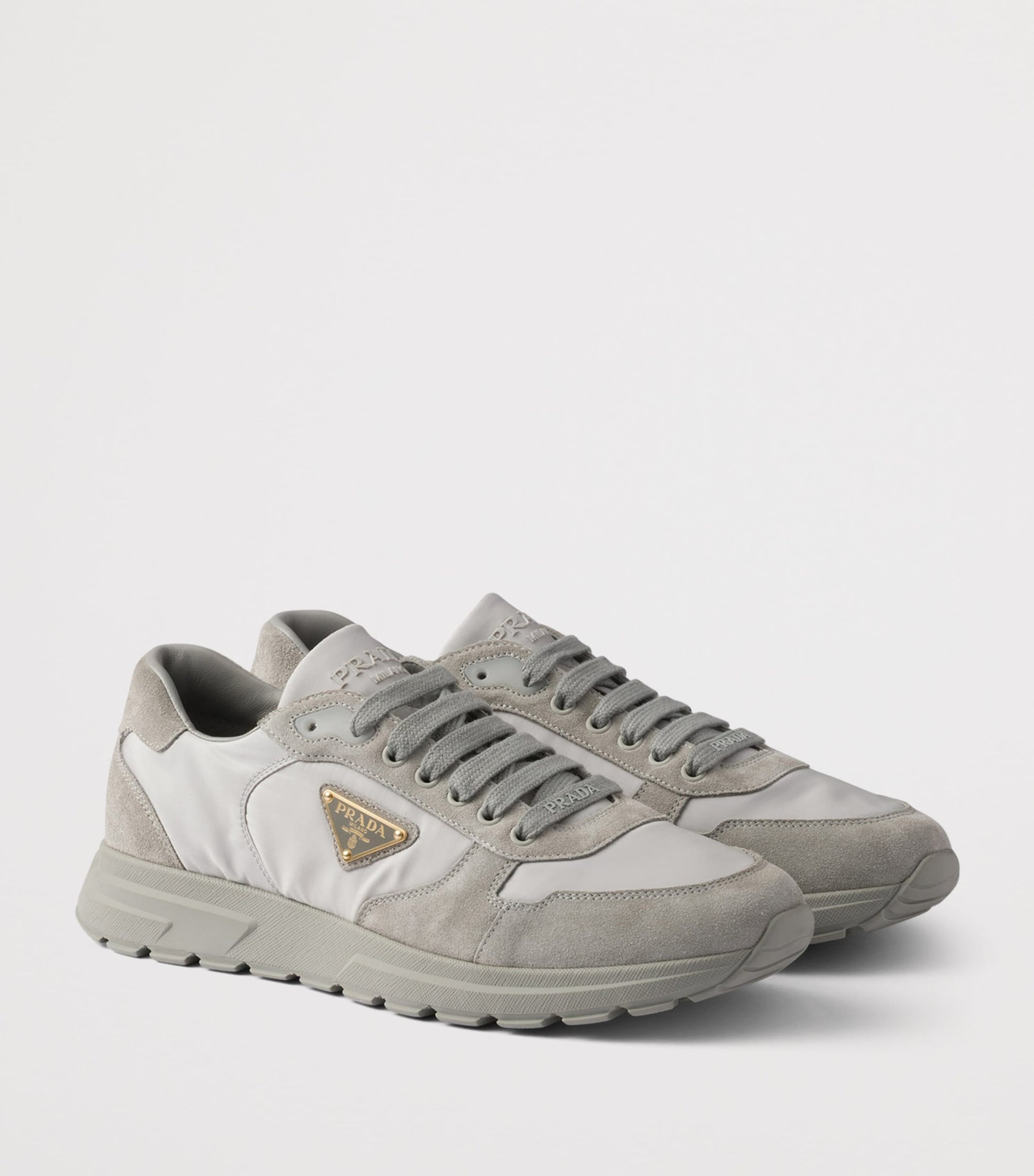 Re-Nylon and Suede Prax 2.0 Sneakers