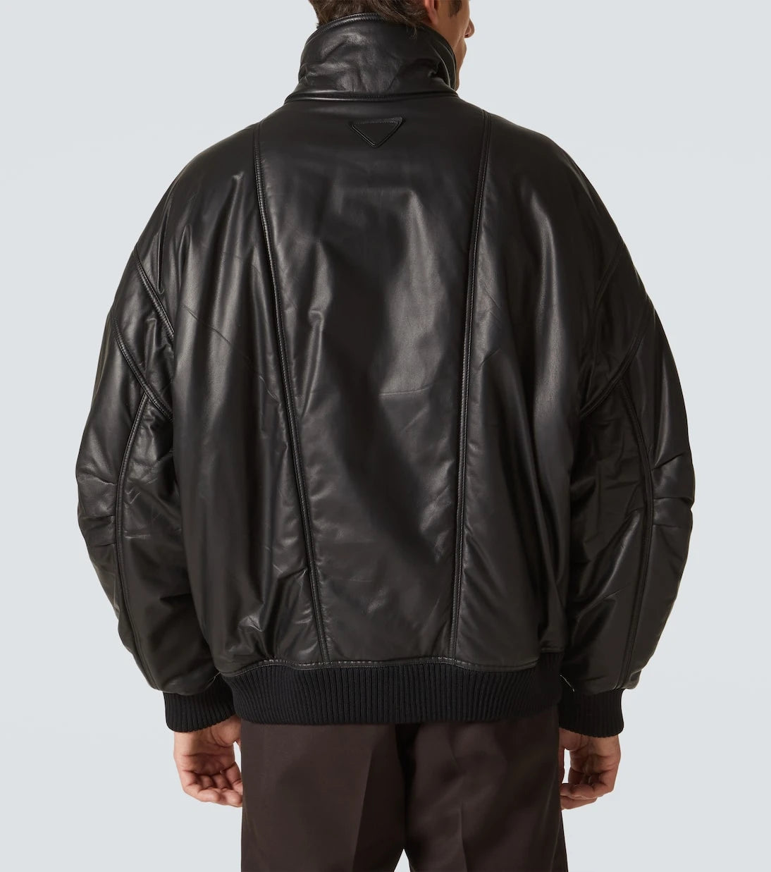 Prada - Leather bomber jacket