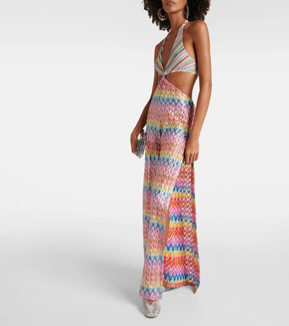 Missoni - جمبسوت لاميه قطن مخلوط بنقشة متعرجة