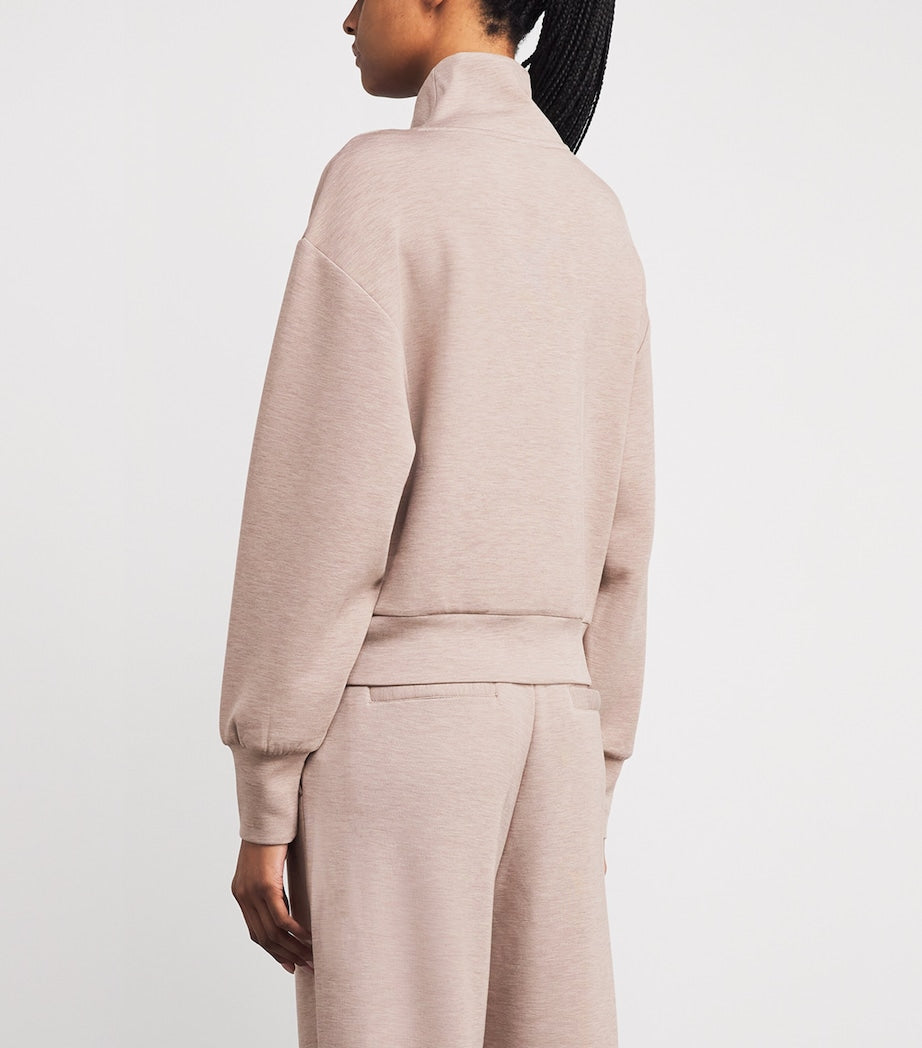 Varley Brown DoubleSoft Davidson Quarter-Zip Sweatshirt