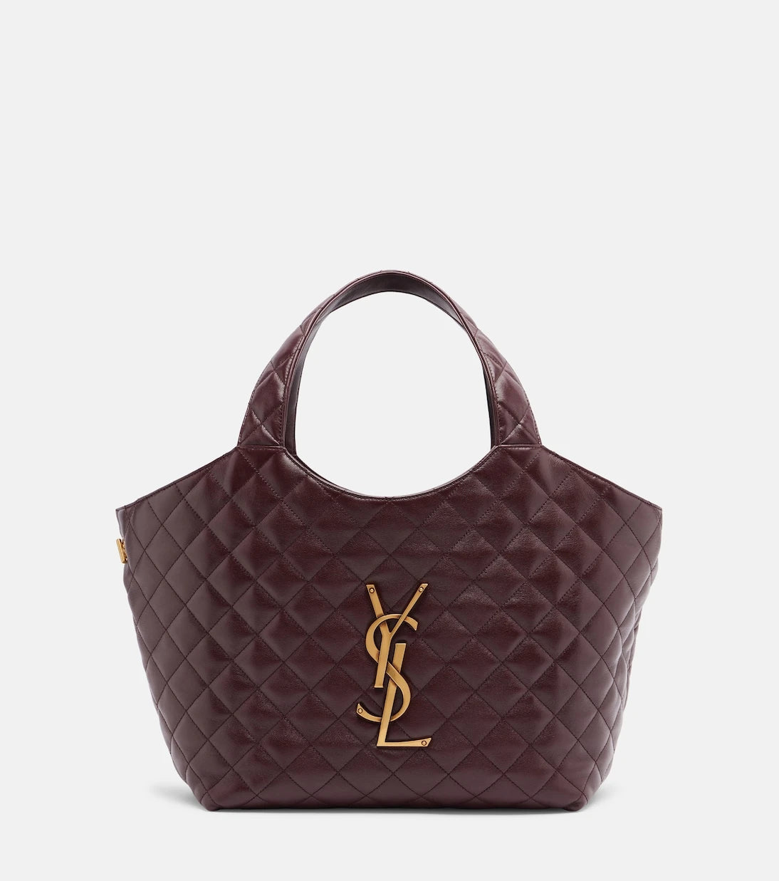 Saint Laurent - حقيبة توت Icare متوسطة الحجم من الجلد المبطن