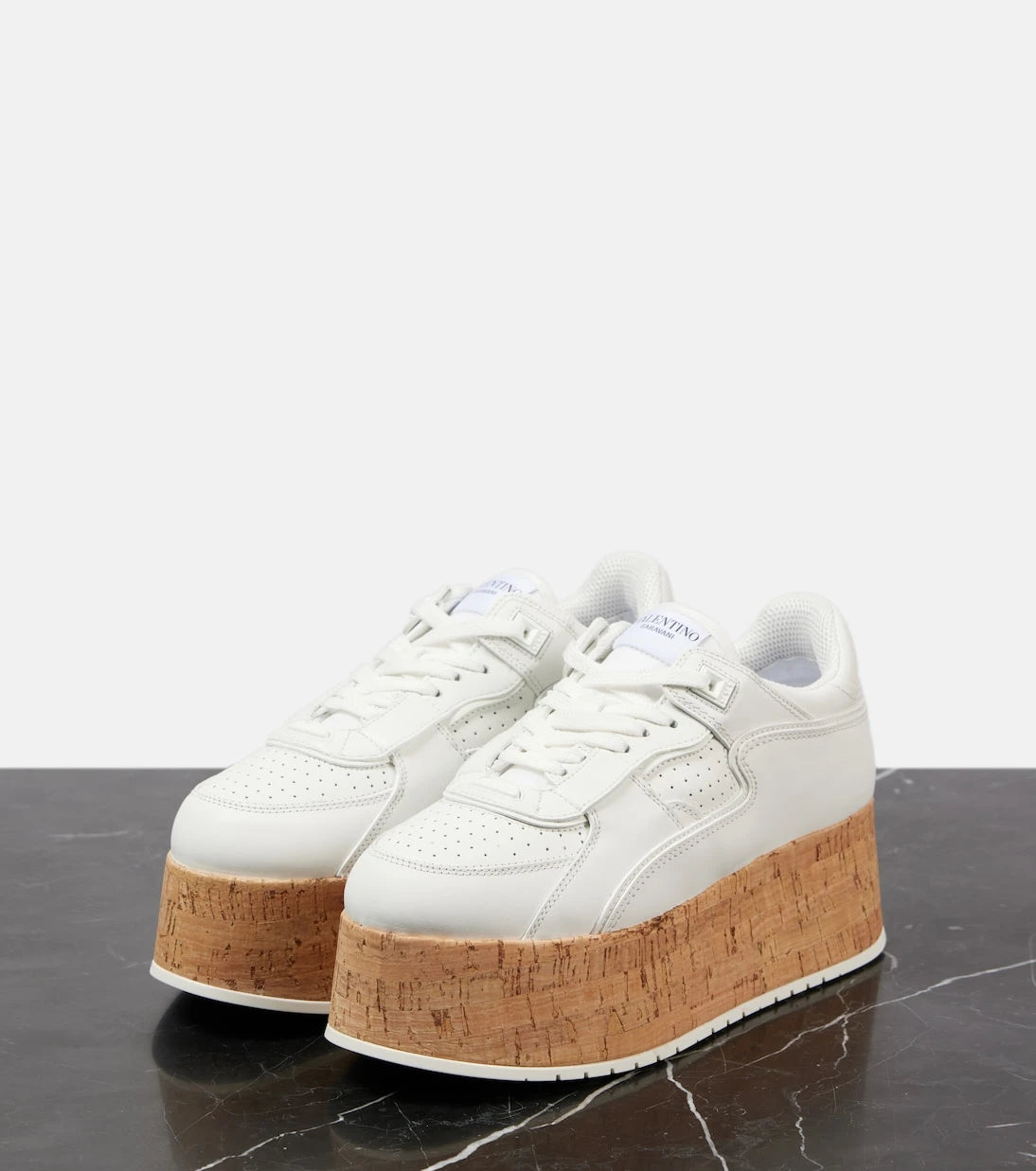 Valentino Garavani - Freedots XL leather platform sneakers