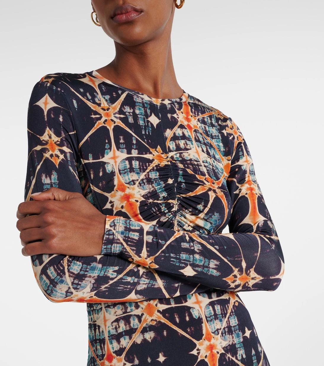 Ulla Johnson - Naia ruched printed jersey midi dress
