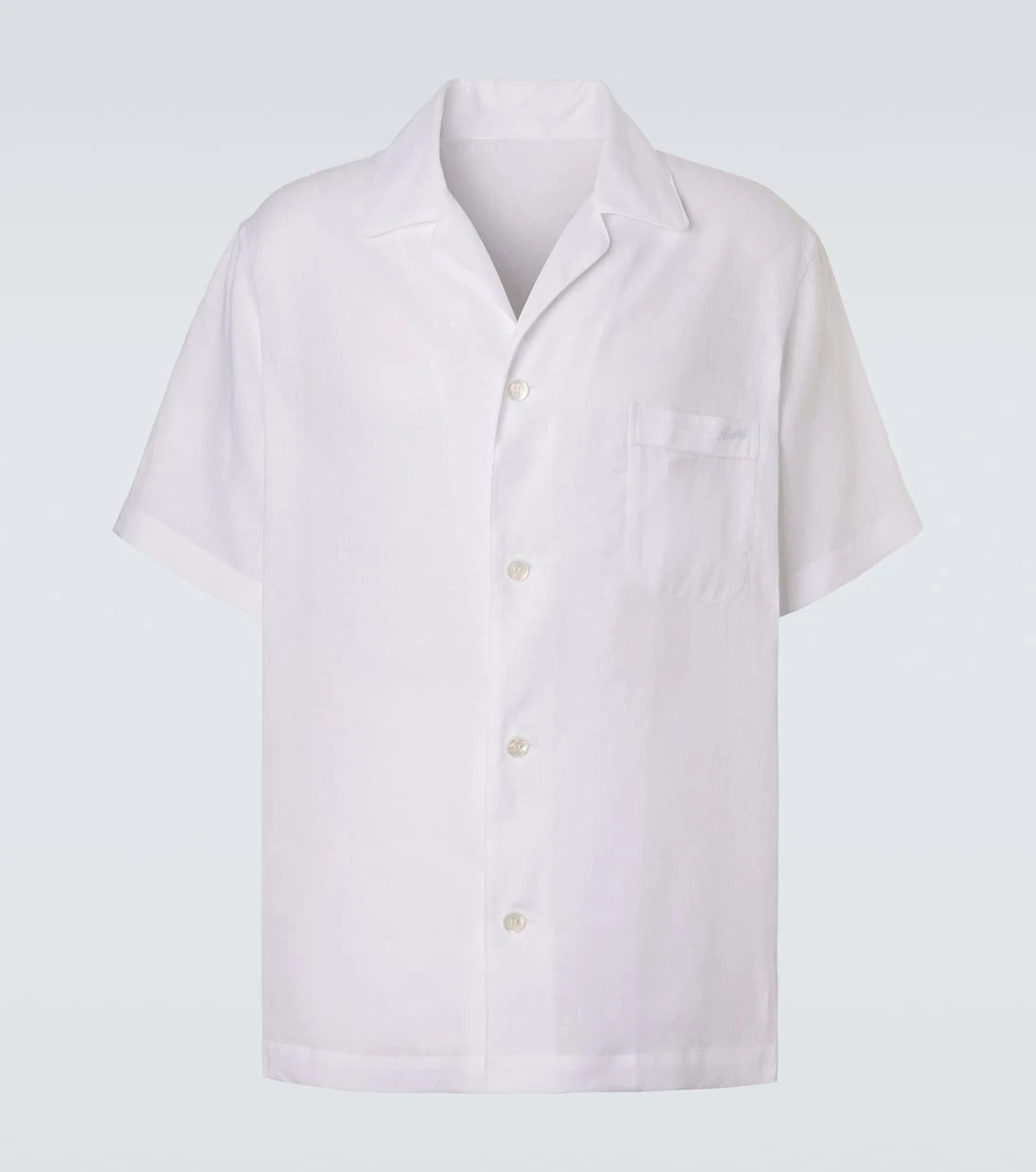 Brioni - Linen bowling shirt