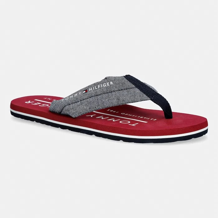 Tommy Hilfiger джапанки мъжки HILFIGER CHAMBRAY BEACH SANDAL