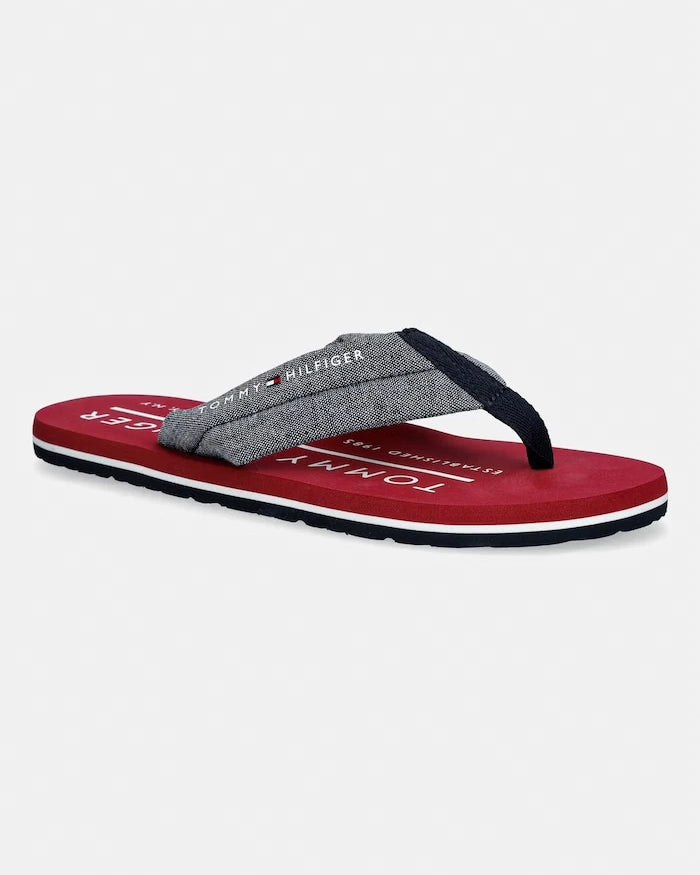 Tommy Hilfiger Erkek Parmak Arası Terlik HILFIGER CHAMBRAY BEACH SANDAL