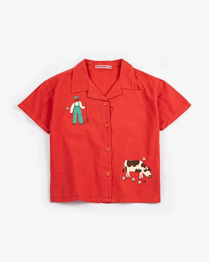 Çocuk Pamuklu Gömlek Bobo Choses Farm Adventure