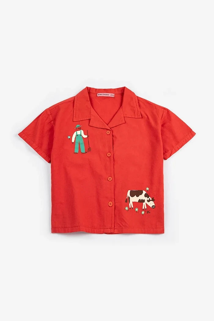 Çocuk Pamuklu Gömlek Bobo Choses Farm Adventure