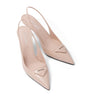 Prada Nude Brushed Leather Slingback Pumps 75