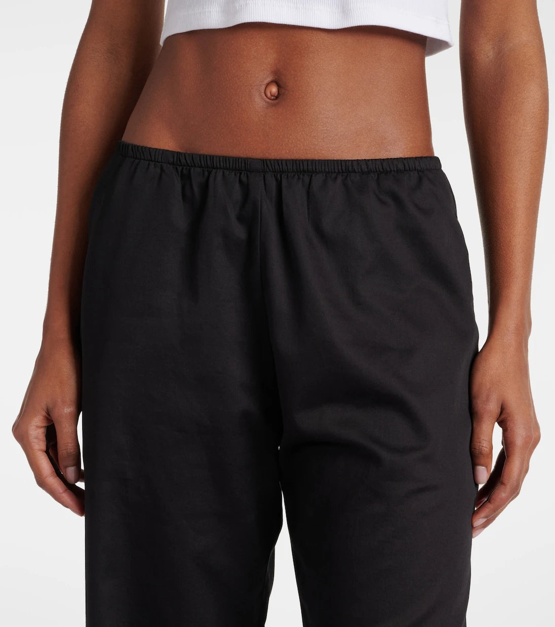 Leset - Yoko mid-rise cotton wide-leg pants