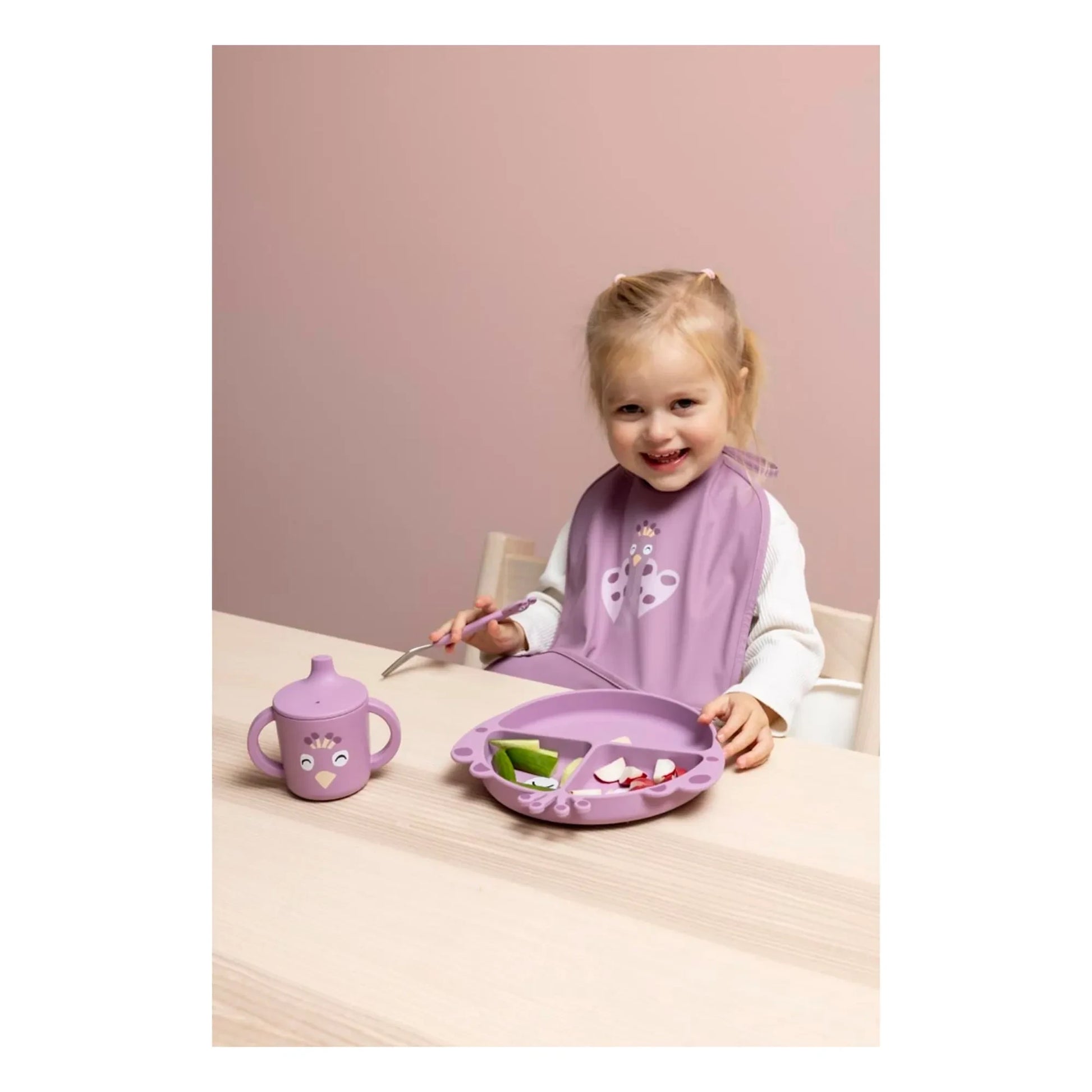 Trixie - Mrs. Peacock Silicone Training Cup | Purple