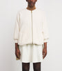 White Wool-Cashmere Knitted Jacket