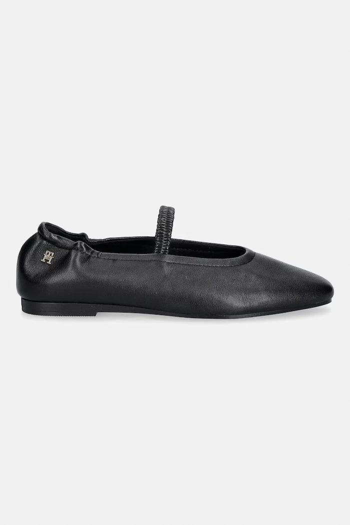Tommy Hilfiger балеринки от кожа SOFT LEATHER ELLASTIC BALLERINA