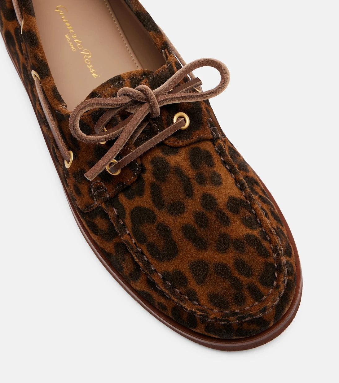 Gianvito Rossi - Vandee leopard-print suede boat shoes