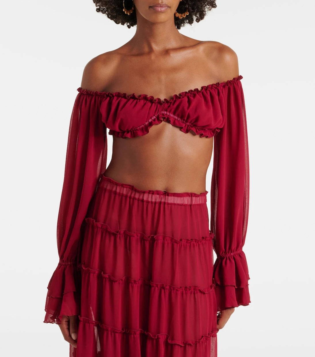 Bananhot - Elma off-shoulder crop top