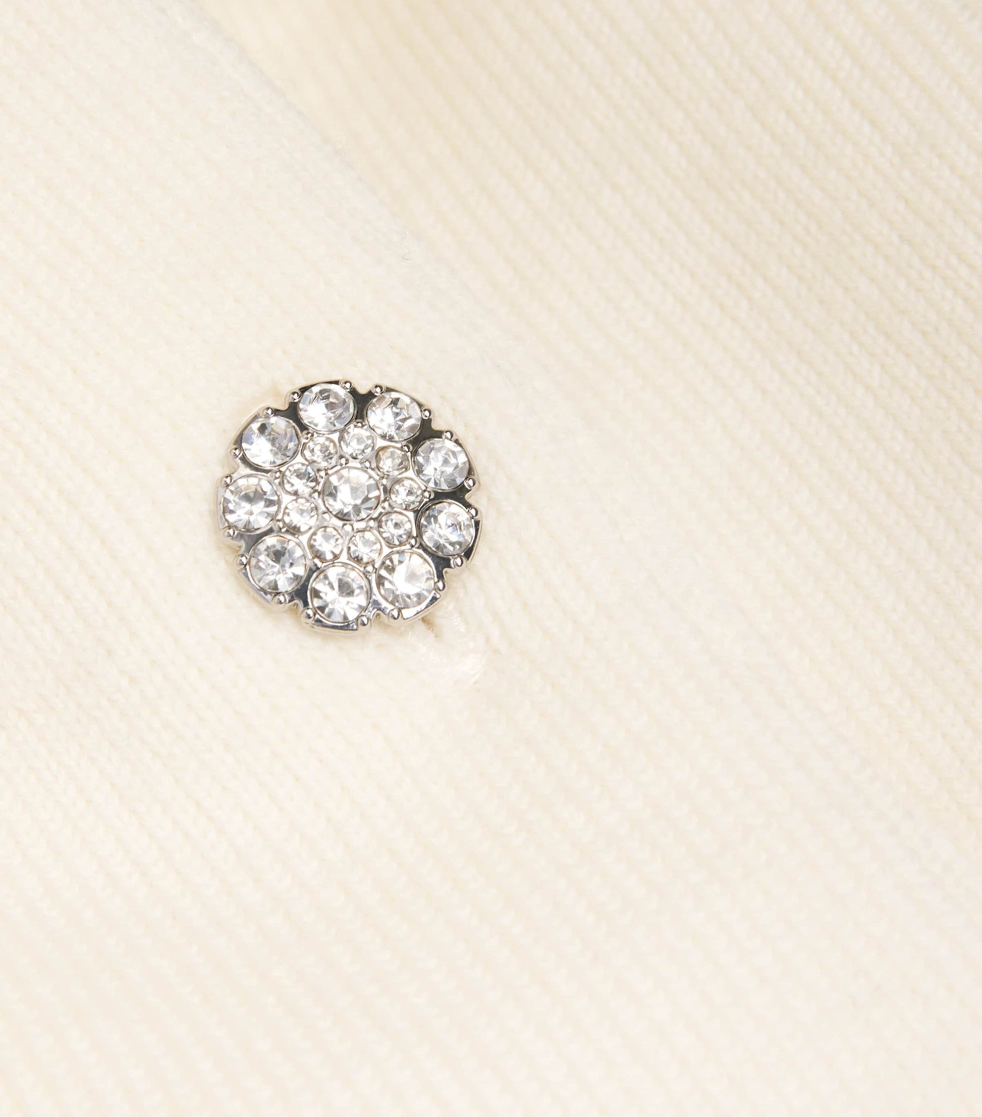 Self-Portrait Ivory Knitted Embellished Midi Dress