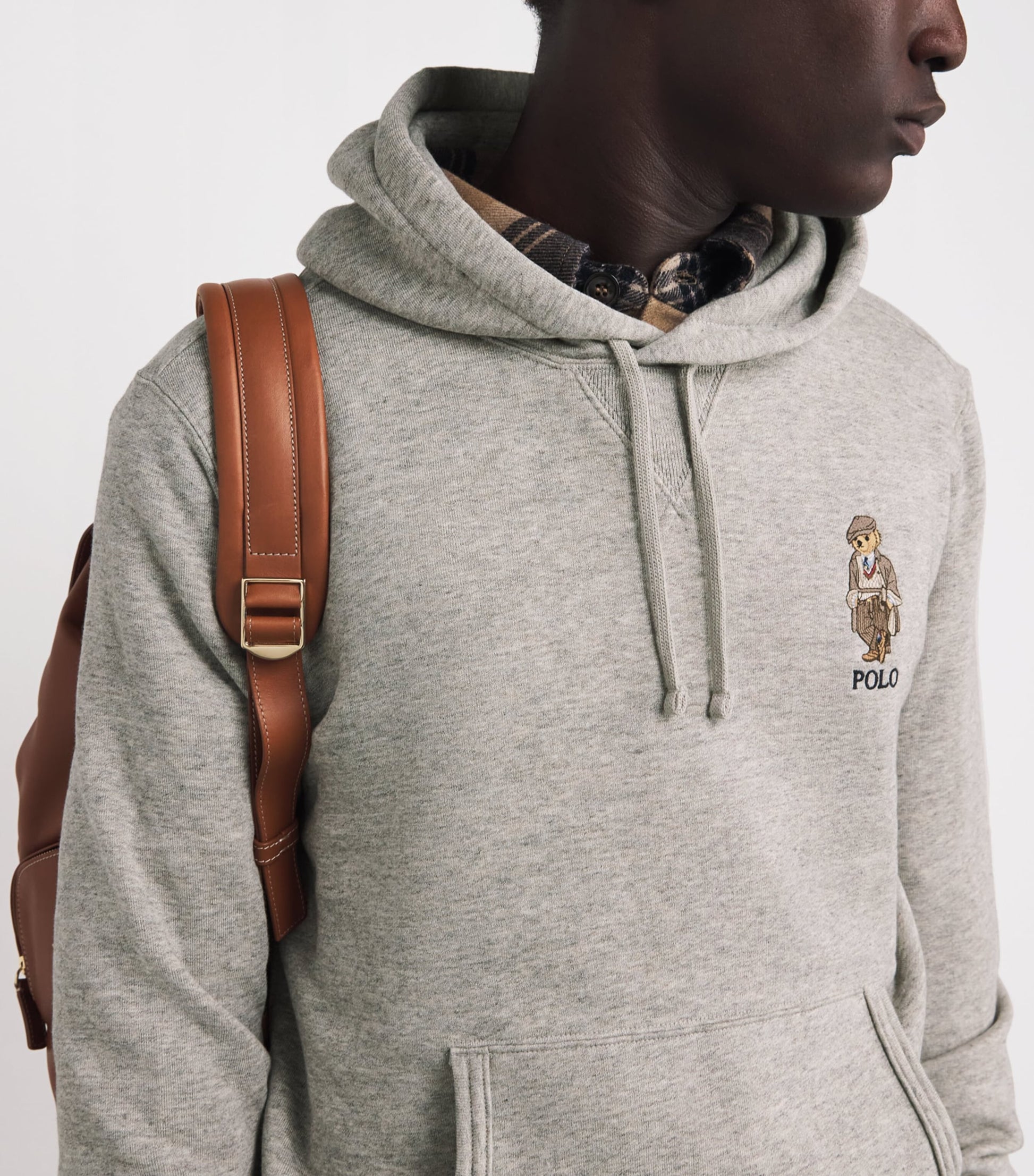 Polo Ralph Lauren Grey Cotton-Blend Polo Bear Hoodie