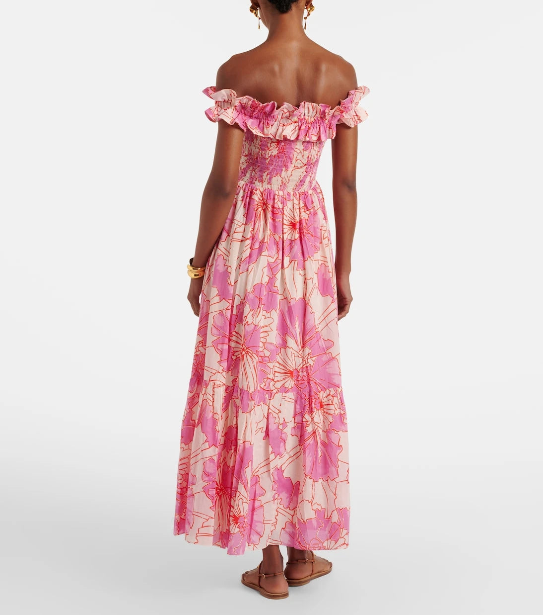 Poupette St Barth - Suzanne off-shoulder cotton maxi dress
