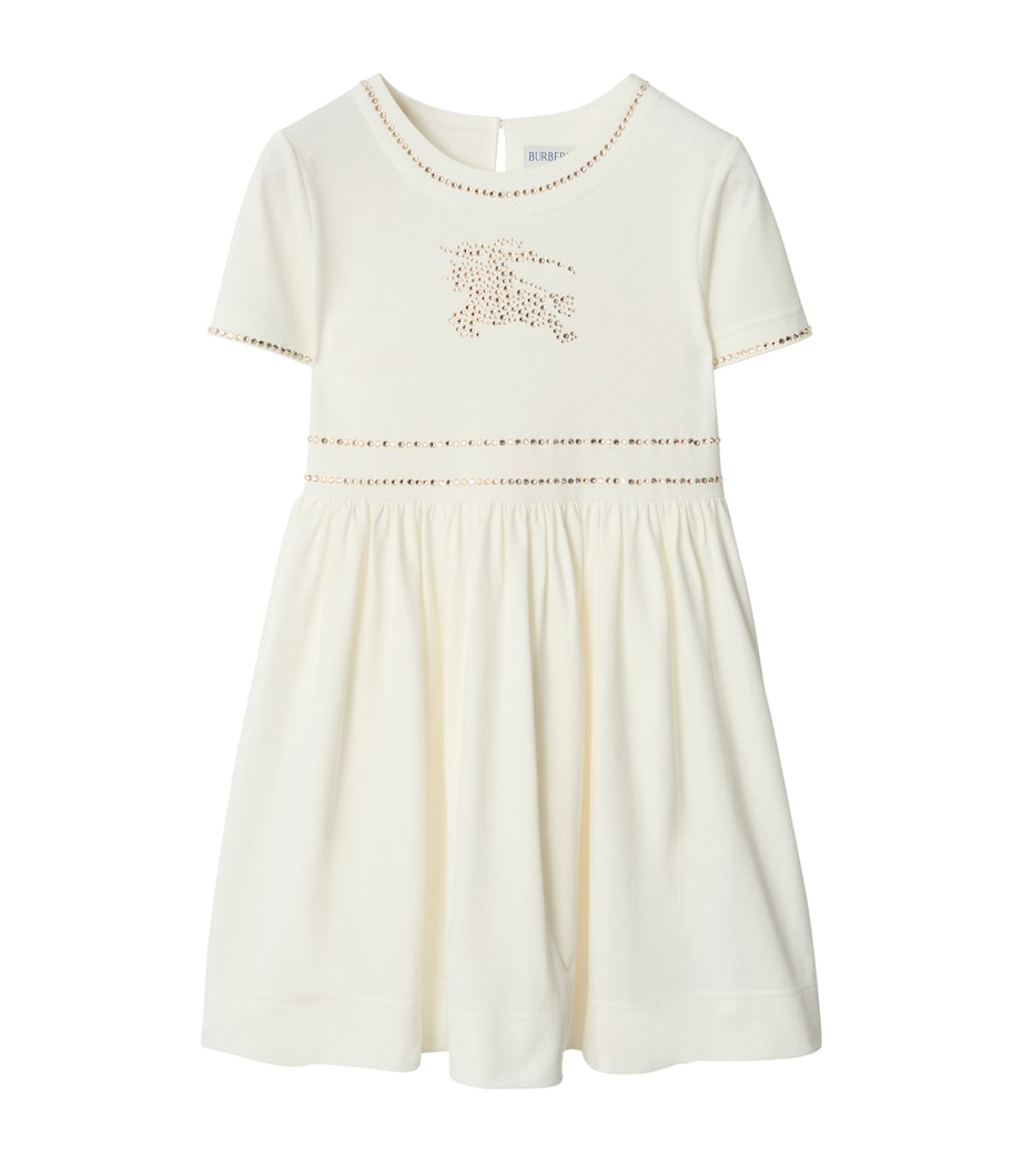 Burberry Kids Crystal-Embellished Cotton EKD Dress (3-12 Years)