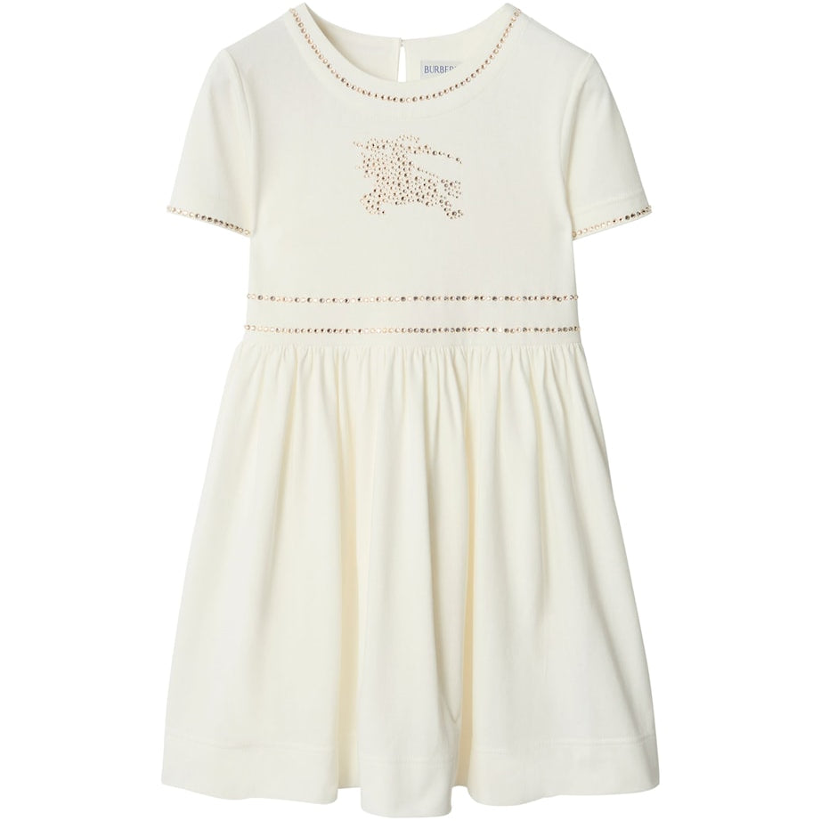 Burberry Kids Crystal-Embellished Cotton EKD Dress (3-12 Years)